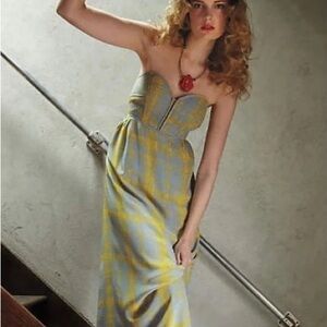 Anthropologie Maple Quilted Pastiche Maxi Dress